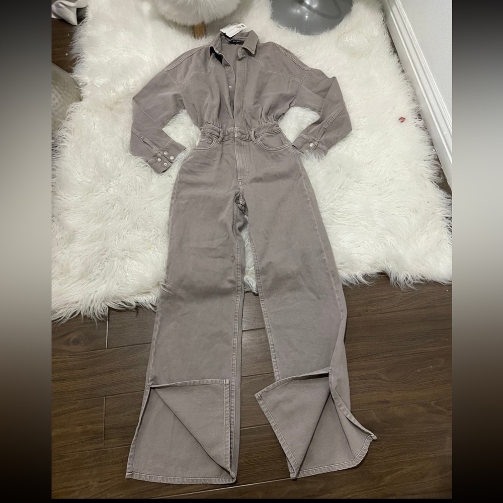 Zara Taupe Jumpsuit - Picture 1 of 4